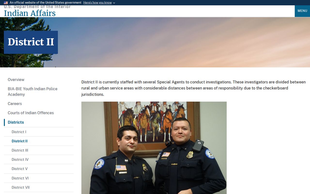 BIA District II contract detention information for Pawnee tribal custody releases